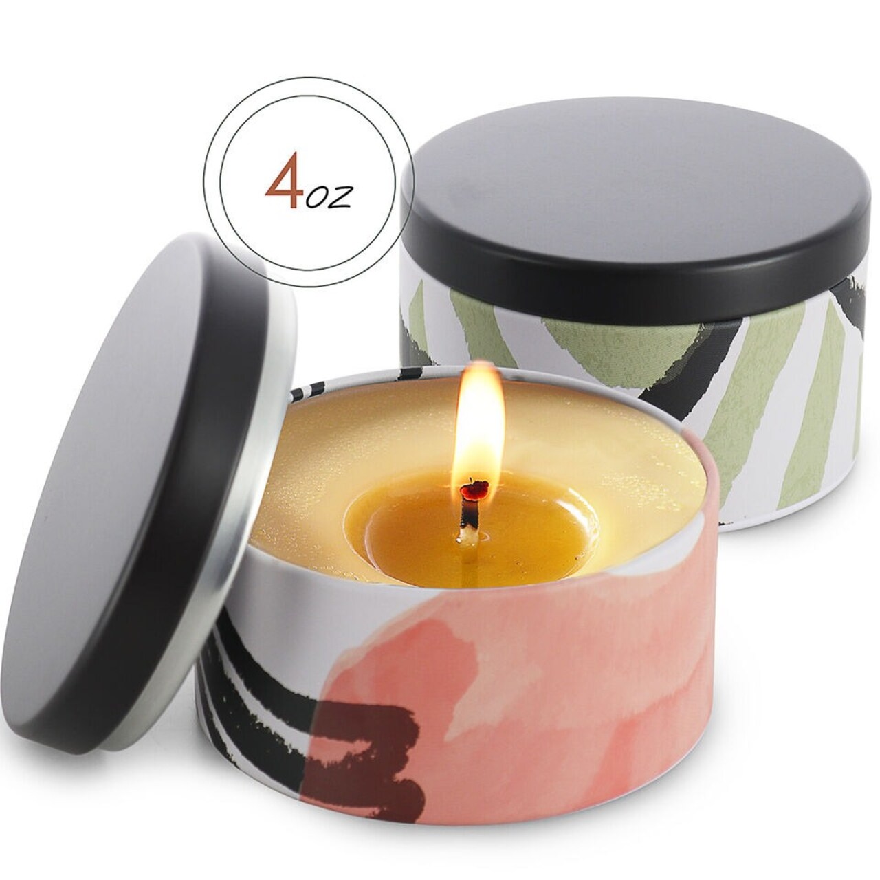 Candle Making Metal Jars Storage Containers Lids and Stickers